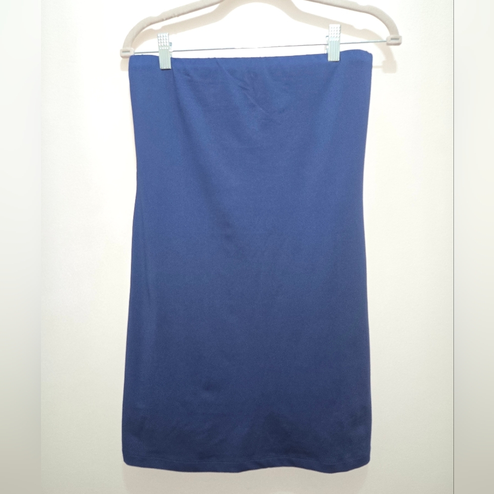 Reformation Classic Navy Blue [Medium] Strapless Clean Tubetop Dress Smooth